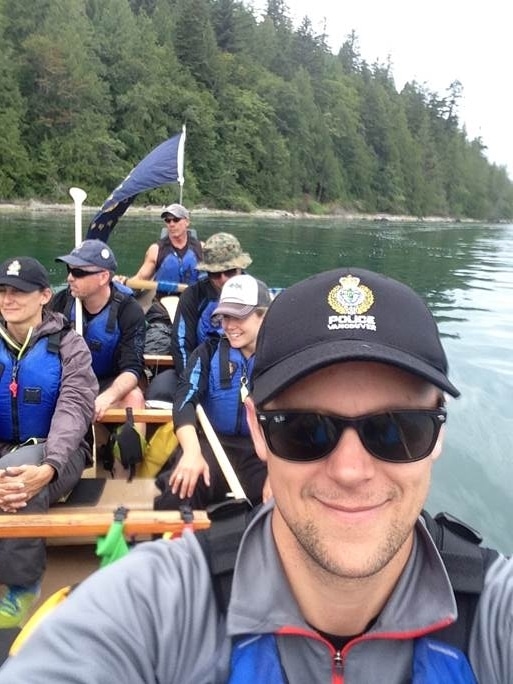 Constable Tyler Urquhart on 2016's Pulling Together Canoe Journey.